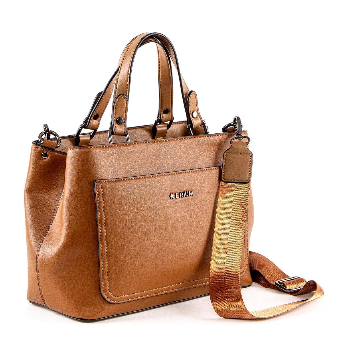 BOLSO DE MANO Y BANDOLERA CAMEL